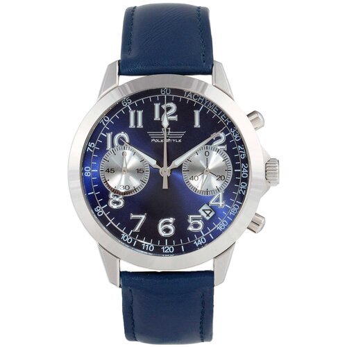Наручные часы Полет-Хронос 6S21/9161086, серебряный, синий