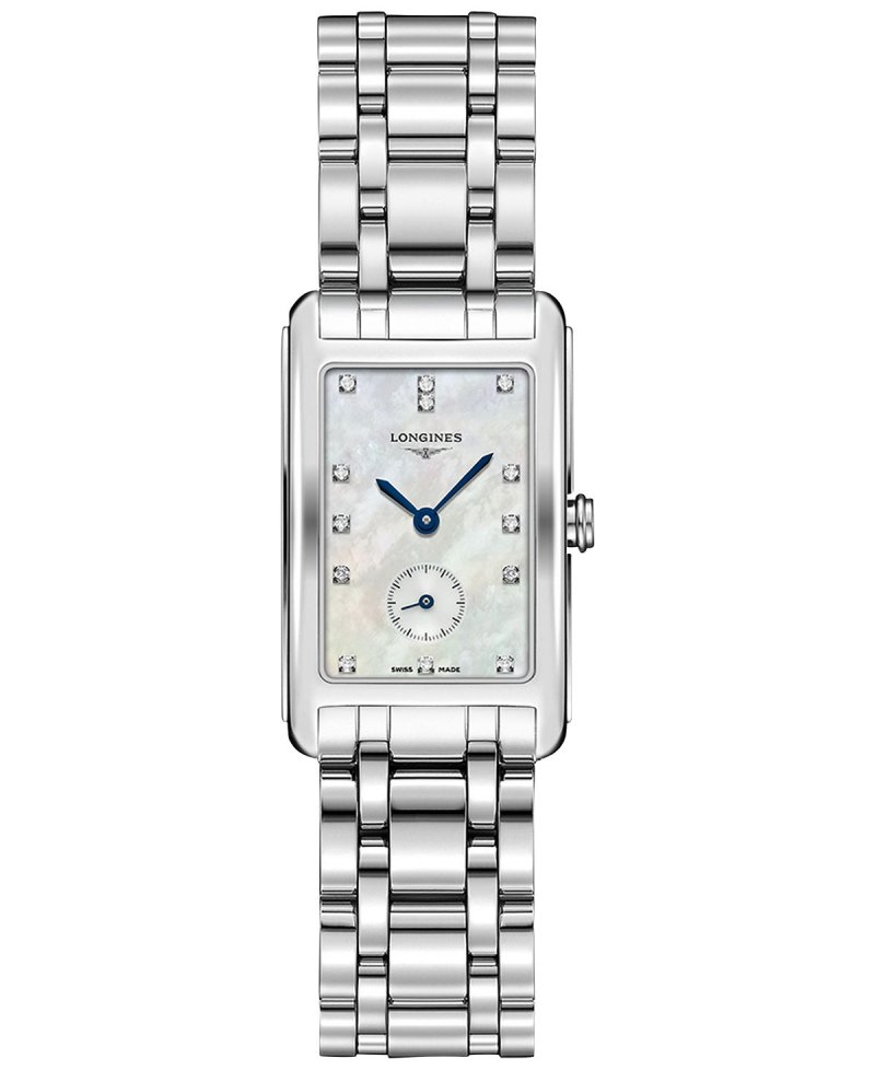 Женские швейцарские часы Dolcevita с браслетом из нержавеющей стали 23x37 мм L55124876 Longines