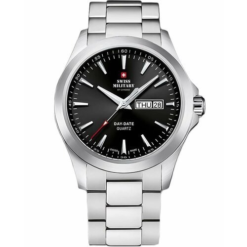 Наручные часы SWISS MILITARY BY CHRONO SMP36040.22, черный, серебряный