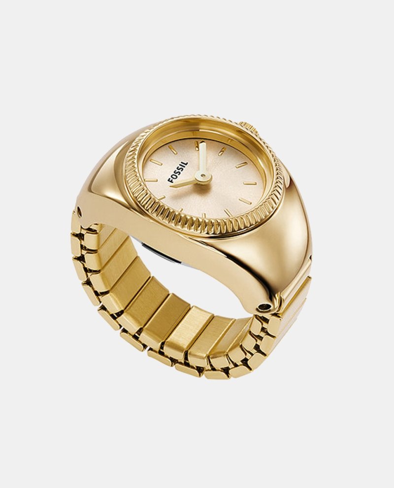 Ring Watch ES5246 золотые женские часы из нержавеющей стали Fossil, золотой