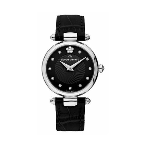 Наручные часы Claude Bernard, черный, серебряный