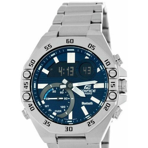 Наручные часы CASIO ECB-10D-2ADF, синий, серый