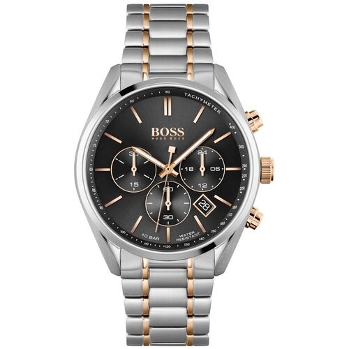 Наручные часы BOSS Champion, серебряный, черный