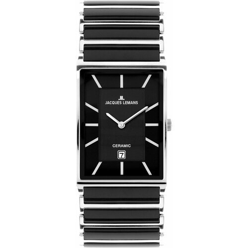 Наручные часы JACQUES LEMANS High Tech Ceramic, серебряный, черный