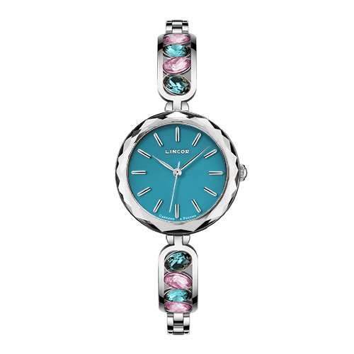 Наручные часы LINCOR 4037B-1, голубой, фиолетовый