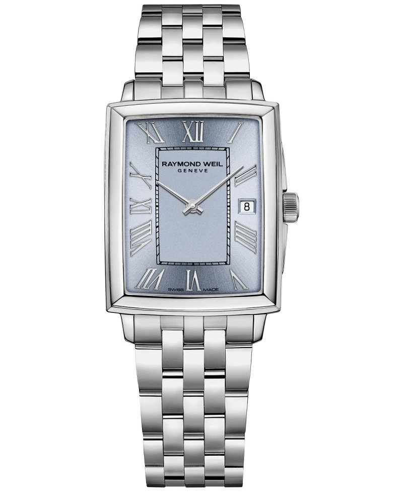 Женские швейцарские часы Toccata с браслетом из нержавеющей стали, 23 мм Raymond Weil, синий