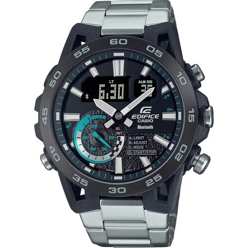 Наручные часы CASIO ECB-40DB-1A, серебряный, черный
