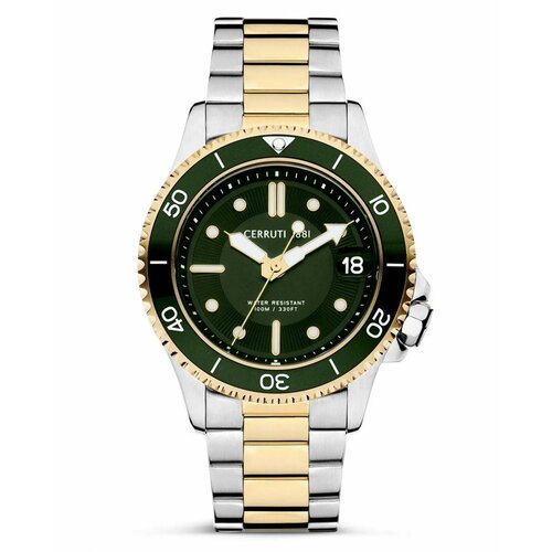 Наручные часы Cerruti 1881 CIWGH2224208, серебряный, зеленый