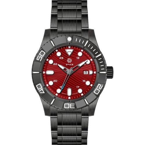 Наручные часы УЧЗ 3085B-3, красный, серый