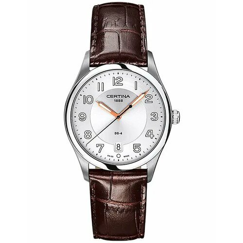 Наручные часы Certina DS 4 C0224101603001, серебряный, коричневый