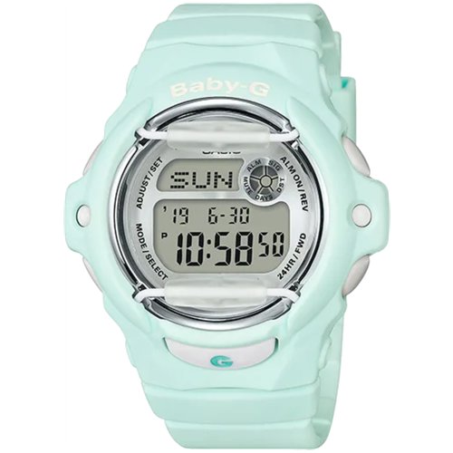 Наручные часы CASIO Baby-G BG-169R-3, голубой, зеленый
