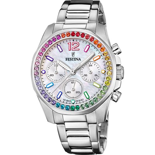 Наручные часы FESTINA F20606/2, серебряный, розовый