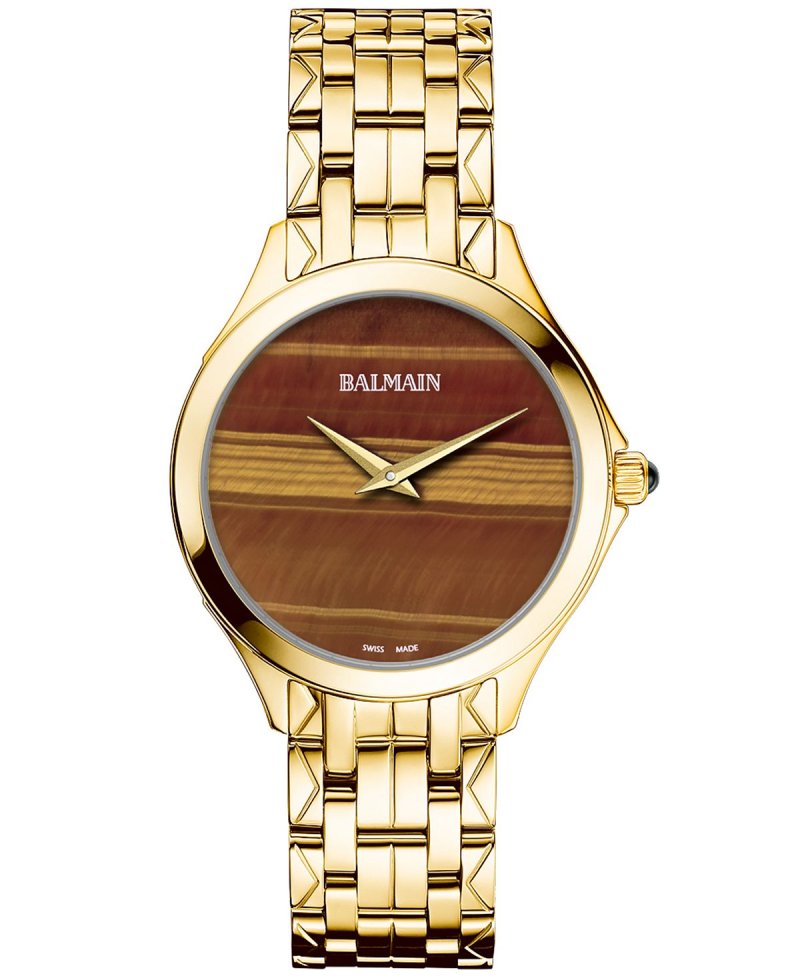 Женские швейцарские часы Flamea с золотым PVD-браслетом из нержавеющей стали, 34 мм Balmain, желтый