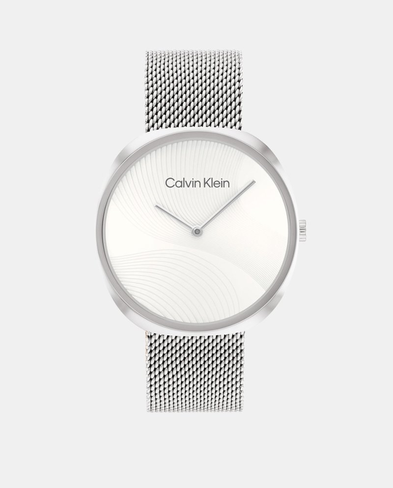 Sculpt 25200245 Женские часы со стальной сеткой Calvin Klein, серебро