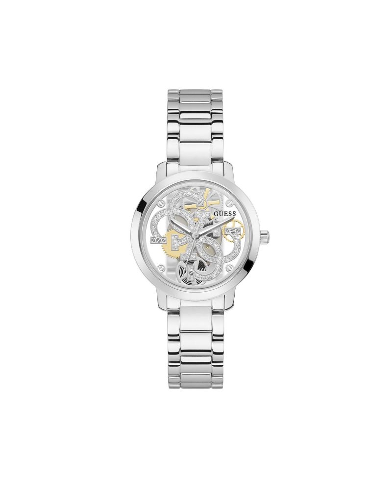 Женские серебристые часы-браслет из нержавеющей стали, 36 мм GUESS
