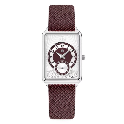 Наручные часы УЧЗ 3072L-2, бордовый, серебряный