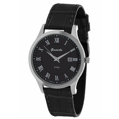 Наручные часы Guardo S00990-1, серебряный, черный