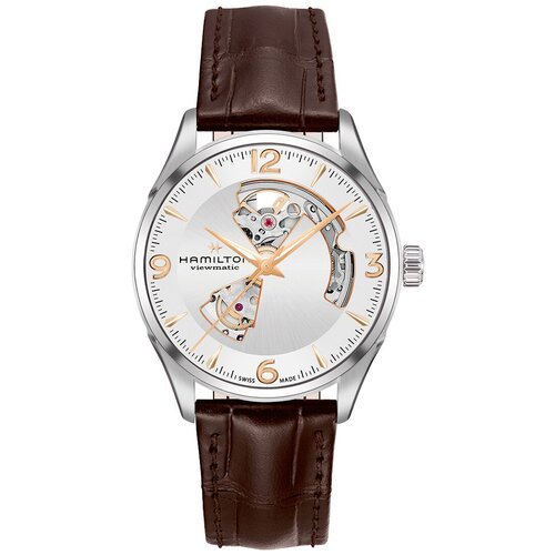 Наручные часы Hamilton Jazzmaster H32705551, коричневый, серебряный
