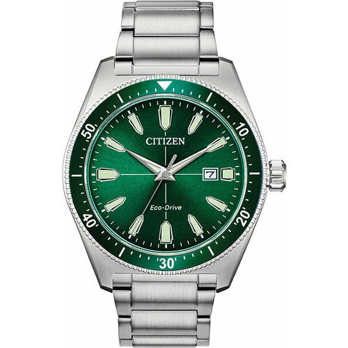 Наручные часы CITIZEN, серебряный, зеленый