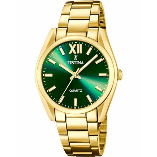 Наручные часы FESTINA F20640/9, зеленый, золотой
