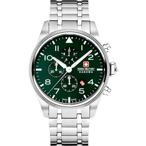 Наручные часы Swiss Military Hanowa SMWGI0000404, серебряный, зеленый
