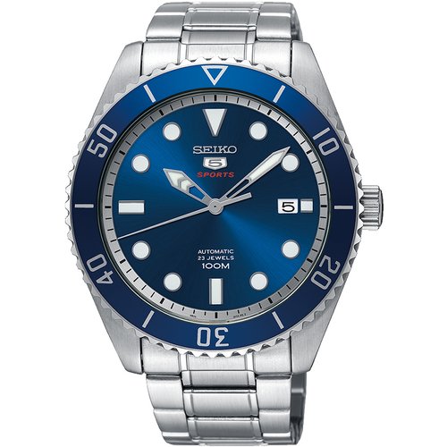 Наручные часы SEIKO SRPB89K1, серебряный, синий