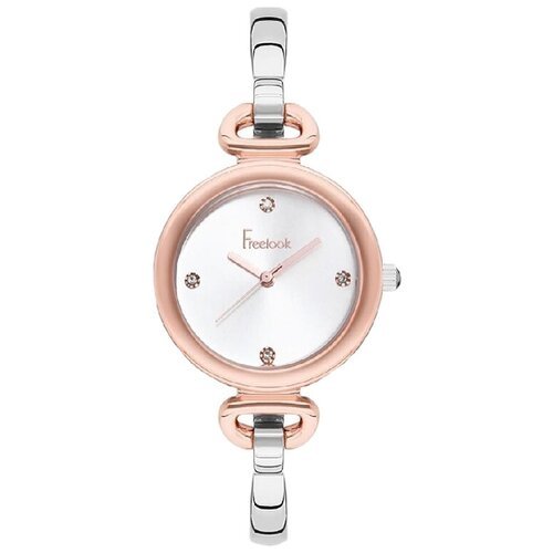 Наручные часы Freelook, розовый, серебряный