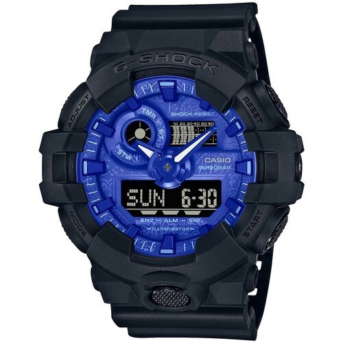 Наручные часы CASIO G-Shock GA-700BP-1A, синий, черный