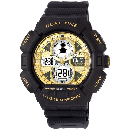 Наручные часы Q&Q GW81-003, черный, желтый
